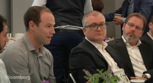 Jonny alongside Alex Chesterman and Russel Quirk at the Bloomberg property technology debate